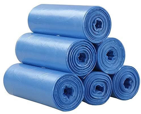 Ponpong 30 Litros Saco Basura Bolsas Basura Azul, 120 Cuentas / 6 Rollos
