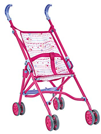 Simba 105520194 - Puppenbuggy, faltbar in pink, 57cm, Puppenwagen, Puppen Zubehör, ab 3 Jahre