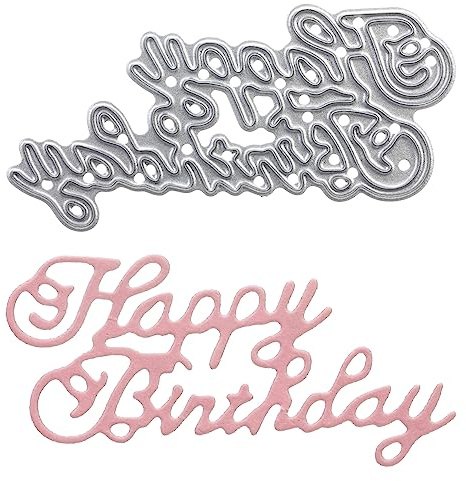Stanzenshop Stanzschablone Schriftzug Happy Birthday klein, Stanzschablonen Geburtstag, Stanzformen, Schablonen, Scrapbooking, Kartenherstellung, DIY, Prägeschablonen