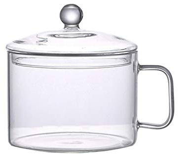 Cabilock Glas Kochtopf Mit Deckel Und Griff Simmertopf Aus Strapazierfähigem Material Für Herd Pasta Suppe Milch Und Desserts