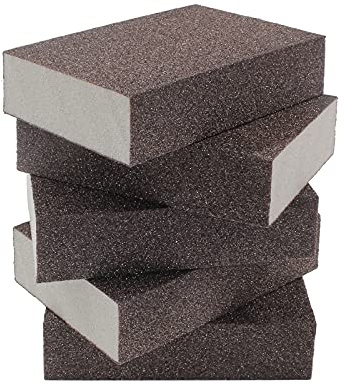 Jersvimc 80 Grit Coarse Sanding Block - 12Pcs, Wet Dry Sanding Sponge Foam Sandpaper Block Washable & Reusable Sandpaper Sponge for Drywall Wood Plastic Metal Furniture