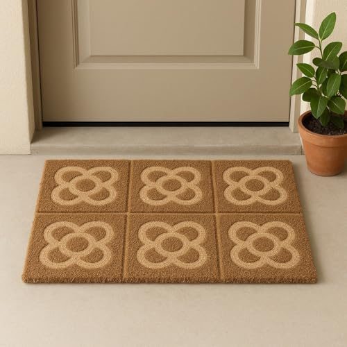 CIAL LAMA Felpudo Antideslizante Fibra de Coco Panot Barcelona 70x40 cm