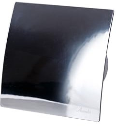 Awenta Kleinraumventilator Wandventilator System Silent Escudo Chrom 100 H mit Nachlauf & Hygrostat