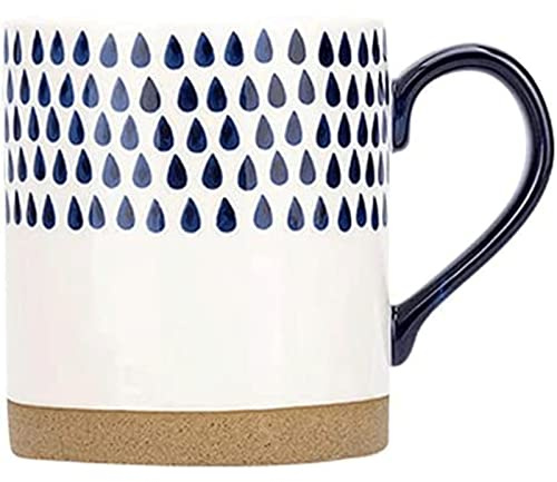 ABGRC Tasse Tasse à café de 17,6 oz, Tasse à café en céramique Peinte à la Main, Tasse de Style Japonais pour thé au jus de Lait au café, Grande Tasse à Boire au Micro-Ondes