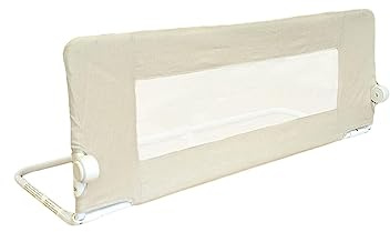 Safetots Deluxe Denim Extra Hohes Bettgitter Natur, 140cm breit x 60cm hoch, Bettschutzgitter für Kleinkinder zur Sicherheit, sicheres Kindergitter für Betten