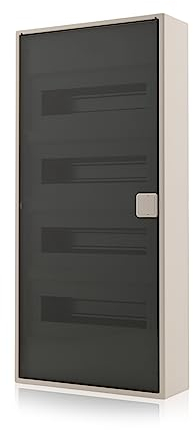 intratec 100% Shopping Scatola fusibili ALFA da parete, scatola di distribuzione a 4 file, per 48 moduli, IP40, con porta trasparente