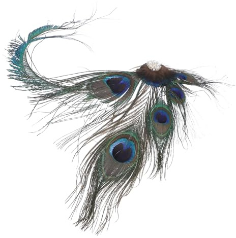 SHERCHPRY Retro-Haarnadel Mit Pfauenfeder 20Er Jahre Haarschmuck Für Damen Frauen Haarspange Für Hochzeit Party Bankett Vintage Haardekoration