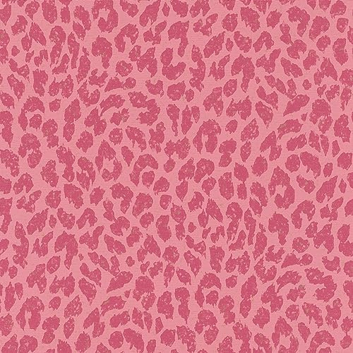 Rasch Home Collection 465020 Non-Woven Wallpaper with Leo Print in Pink and Pink