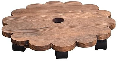 LOVIVER Support de Plante avec Support de Plante Roulant à roulettes, Plateau Mobile à Rouleau de Base de Pot de Fleurs Robuste et Durable pour Pot de Plante