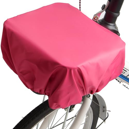 VAOLOAV Regenhülle für Regenüberzug Rahrradkorb Fahrradtasche Gepäckträger 5L- 20L wasserdichte Heißes Rosa