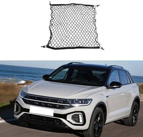 WUURAA Kofferraum-Aufbewahrungsnetz für VW TRoc T ROC A11 AC7 2017-2022, Elastisches Kofferraumnetz, Gepäcknetz, Organizer-Netz