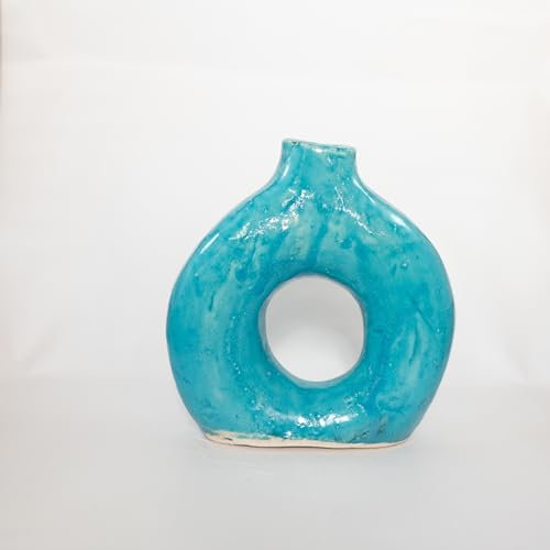 Pot de bougie marocain en céramique peint à la main