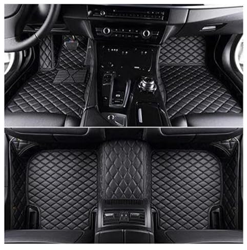 LXHWEAER Fußmatten LHD Für Kia Für Soul 2010 2011 2012 2013 2014 2015 2016 2017 Vollständige Abdeckung Innenausstattung Teppich Autoteppiche(All Black)