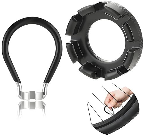 Nokwocy 2 Stück Speichenschlüssel Fahrrad aus Stahl,Universal Speichenspanner für Fahrrad,Fahrrad Speichen Werkzeug für Zentrieren Reparieren 6 Größen 10-15 Gauge Spoke Tool für Fahrrad,Bike