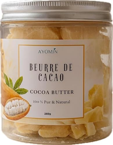 Burro di Cacao 100% puro e naturale, 250 g, non raffinato