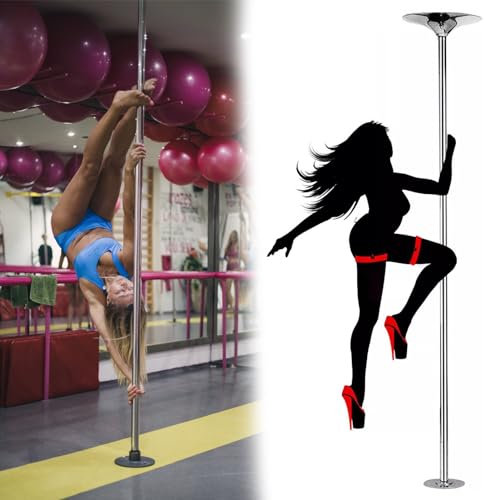 IUBGFTO Stripper-Pole-Tanzstange, abnehmbares Fitness-Stripping-Stangen-Set für extra hohe Decken, permanente Tänzer-Trainingsausrüstung (10,2 Fuß)