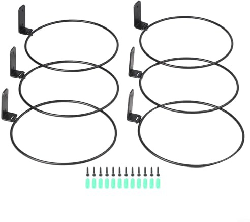 Set di anelli porta vasi da fiori per montaggio a parete, include 6 anelli per esporre piante (20 cm)