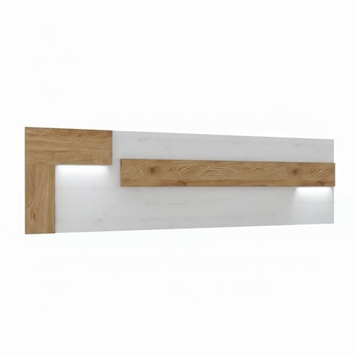 amuéblate Online - Cabecero de Matrimonio con Leds Lotus de 210 x 55 cm | Práctico y Elegante | Fácil de Montar, Color Andersen Pino-Roble (para Cama Desde 135 hasta 200)