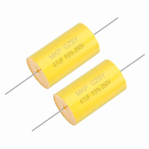 QUARKZMAN 47uf Frequenzweiche Kondensator 250V Axial Lautsprecher 2 Stück | Frequenzweiche MKP Folien Kondensator