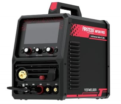 YESWELDER MP200-PRO Welder & Plasma Cutter Combo, MIG/Pulse MIG/Flux Core/Lift TIG/Pulse TIG/Stick/Pulse Stick/CUT/Spool Gun Compatible, 9-In-1 Multiprocess 7 LCD Screen 120V/240V Welding Machine