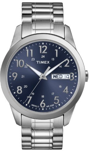 Timex Montre de Sport South Street pour Homme, Argenté/Bleu., Montre à Quartz