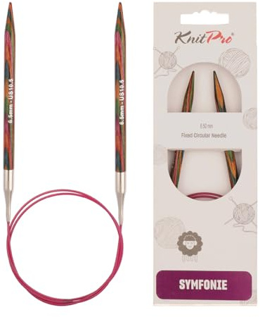 KnitPro Symfoni rund sticknål, 50 cm längd x 8,00 mm tjocklekar, lila