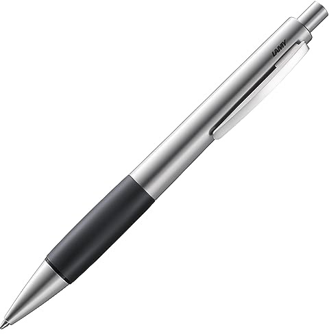 Lamy accent Kugelschreiber 296 – Aluminiumfarbener Kuli mit austauschbarem Kautschukgriffstück – Mit Großraummine – S..., 1 Stück (1er Pack)