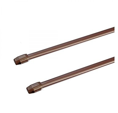 Liedeco Scheibenstange Standard, 11 mm Cafehausstange, 2 Stk braun, 050-080 cm ausziehbar