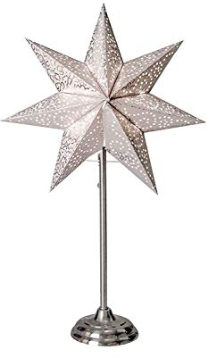 Star Antique Standleuchte, Papier, Weiß, 55 x 34 cm