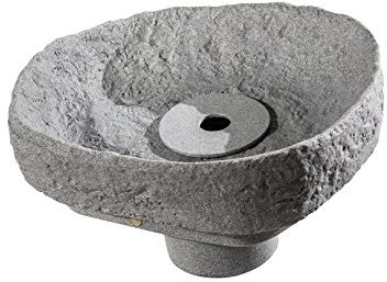 GreenLife Springbrunnenset für Dekor-Regenspeicher Hinkelstein, granitgrau, 47 x 47 x 37 cm, G0001746