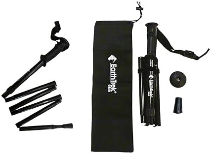 Earthtrekgear Folding Collapsible Travel Hiking Walking Trekking Pole/Shorter Women's Pole