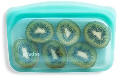 Stasher Snack Silikonbeutel, Gefrierbeutel, Wiederverwendbar, Lavendel | Silikonbeutel für Snacks, Meal Prep; ideal für Schule, Büro und unterwegs, auslaufsicher, BPA-frei, Küche, Kühlschrank.
