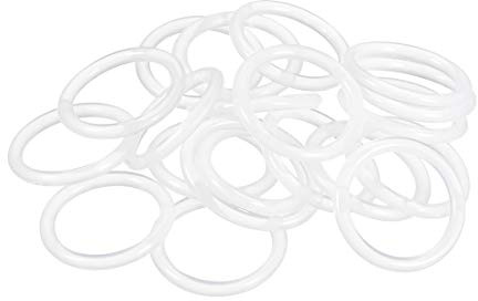 sourcing map 20St Silikon O-Ring Versiegelung Dichtring 25mm AD 19mm ID 3mm Breite Weiß
