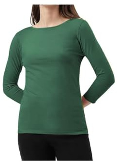 BODYWEAR LTD - Women's Long Sleeve Round Neck T-Shirt Top with Soft Stretch Fabric, Stylish Lightweight Casual Layering Piece for Everyday Comfort and All Season Wear
