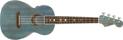 Fender Dhani Harrison Uke Turquoise Tenor-Ukulele inkl. Gigbag