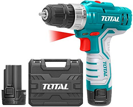 Taladro batería Total TDLI1232 12V 20NM 2 Baterías + Cargador + Maletín