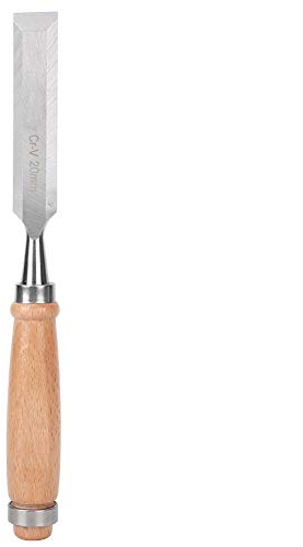 ViaGasaFamido Cr-V 20mm Holzmeißel, Chrom Vanadiumlegierter Stahl Flachmeißel Tischlerwerkzeuge mit Holzgriff für die Holzbearbeitung