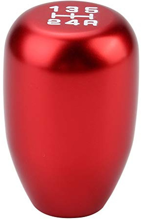 EVGATSAUTO Schaltknauf für 5-Gang mit 3 Adaptern (8 mm/10 mm/12 mm)(rot)