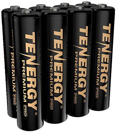 Tenergy Premium PRO Rechargeable AAA Batteries, High Capacity 1100mAh NiMH AAA Battery, 8 Pack Rechargeable Batteries
