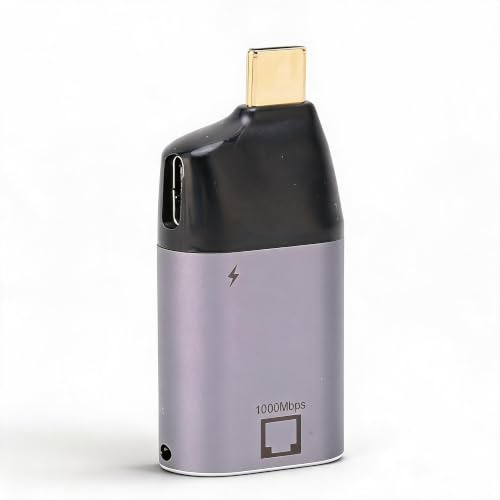Adaptateur USB-C vers RJ45 Ethernet 10/100/1000 Mbps, Port de Charge PD3.0, Compatible avec Android/OS X