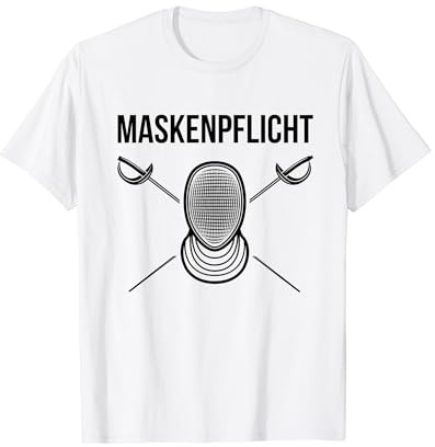 Fencing Mask Duty Degen Fencing Mask Sword Battle Sabre T-Shirt