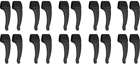 Anawakia Antirutsch Halterung für Brillenbügel, Anti Rutsch Brillen Ohr Griff Haken 20 Paar Silikon Brillen Retainers Brille Tempel Halter (Schwarz)
