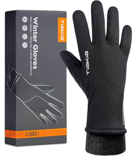 Tiakia Fahrradhandschuhe Handschuhe für Herren Damen Winter warme, Frau Winddichte und wasserdichte Warm-Handschuhe, Outdoor-Radsporthandschuhe zum Skifahren, Laufen, Fahren, Klettern