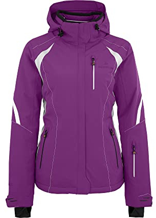 Bergson SNOWTASTIC | Damen Skijacke - Sportliche Damen Skijacke mit Supra-Tex 20.000 Membran, Normal-/Kurz-/Langgrößen, 100% wasserdicht (20.000 mm Wassersäule) & verschweißte Nähte, Winddicht & höch