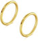 Longita 2 Stück Nasenpiercing Ring, 316L Chirurgenstahl Nasenring, 18G Septum Clicker Ring, Helix Conch Knorpel Tragus Piercing Ohr Innendurchmesser 6MM Gold