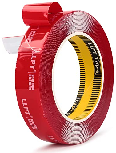 LLPT Doppelseitiges Klebeband Montageband 25MM*5.5M Wasserdicht | Doppelseitiges Klebeband, Fotorahmen Aufhängebänder für Poster Auto Heimdekoration Nagelboxen