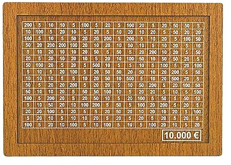F Fityle Boîte de Rangement d'Argent en Bois avec Compteur, Organisateur de Caisse de Tirelire, 10000 Euros