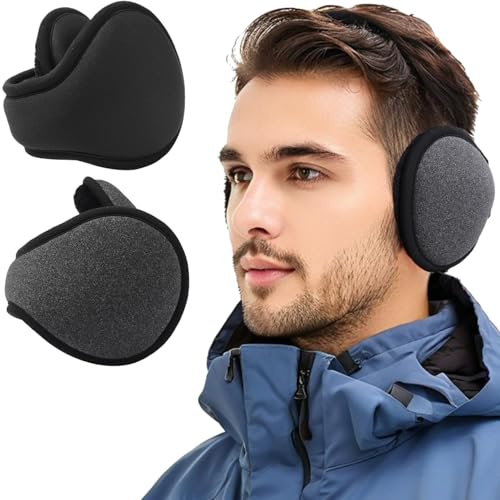 Dwenarry Winter Warm Ear muffs Unisex Foldable Ear Warmers adjustable fleece earmuffs for Men Women Cold Weather