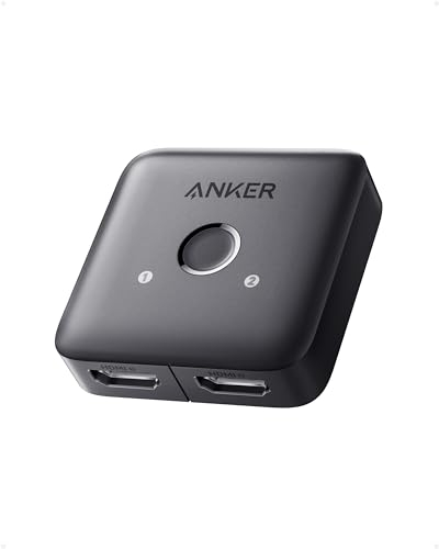 Anker Switch HDMI Sdoppiatore 4K a 60 Hz, 2-in-1 uscita con finitura liscia, supporta HDR, 3D, Dolby, compatibile con laptop, PC, Xbox, PS5/PS4, proiettori e altro