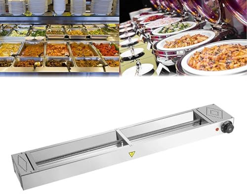 URJWAN Commercial Food Heat Lamp, Electric Food Warmer for Parties Buffets, Kitchen Equipment, Adjustable Temperature, Easy to Install,Quartztube-90cm